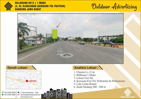 Sewa Titik Billboard Bandung Jl Dr Djujugan Gerbang Tol Pasteur