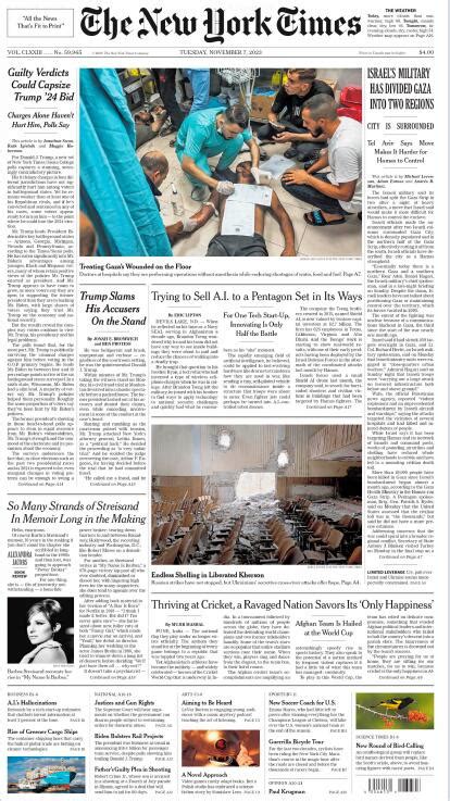 The New York Times 纽约时报2023年11月7日 日刊高清无水印214365外刊杂志资源网