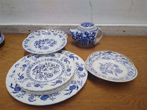 Dishes Blue Nordic English Ironstone Andina More And Teapot 6c Lil Dusty Online Auctions All