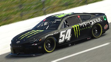 2024 Ty Gibbs No 54 Monster Energy Toyota Camry XSE By David T Cabrera