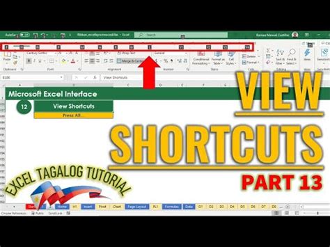 Excel Tagalog Tutorial 13 View Shortcuts YouTube