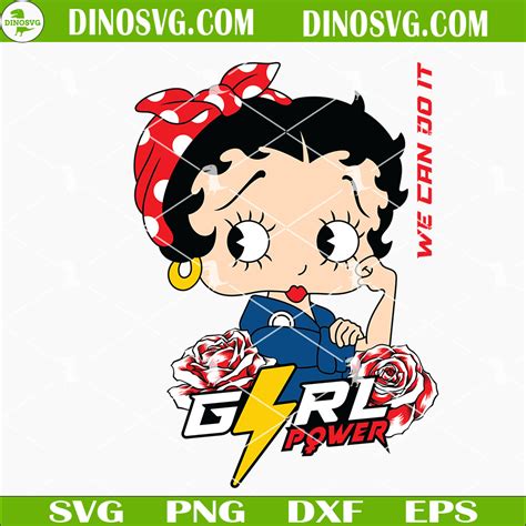 Betty Boop We Can Do It Girl Power Svg Rosie The Riveter Betty Boop