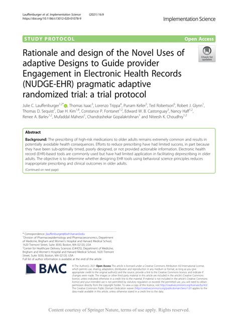 PDF Rationale And Design Of The Novel Uses Of Adaptive Designs To