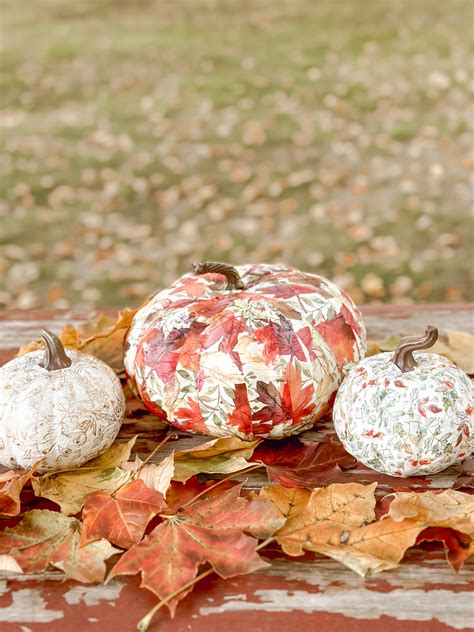 Repurposing Faux Pumpkins With Seasonal Napkins A Diy Guide Liz