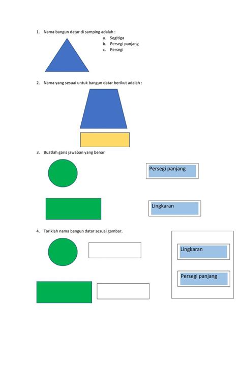 Bangun Datar Interactive Activity For 6 Live Worksheets