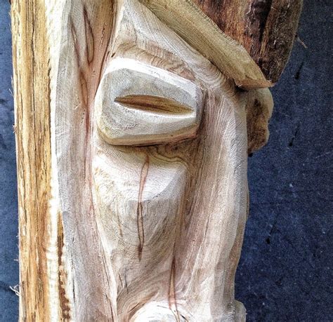 And now, for something different, a tiki man carving – Adam's Art and Bonsai Blog