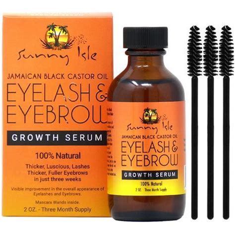 Sunny Isle 2oz Jamaican Black Castor Oil Eyelash And Eyebrow Growth Serum