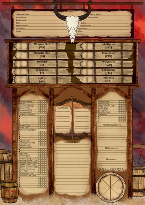 Dark Heresy 2e Character Sheet Wild West Ramona S Ko Fi Shop Ko