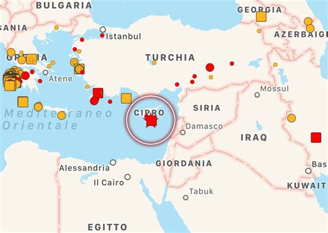 Terremoto Nuova Forte Scossa Scuote Il Mediterraneo Epicentro A Cipro