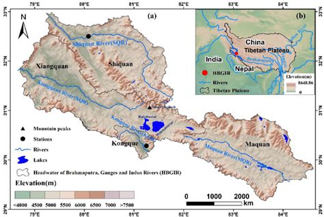 Headwaters of Brahmaputra, Ganges, and Indus rivers (HBGIR),... | Download Scientific Diagram