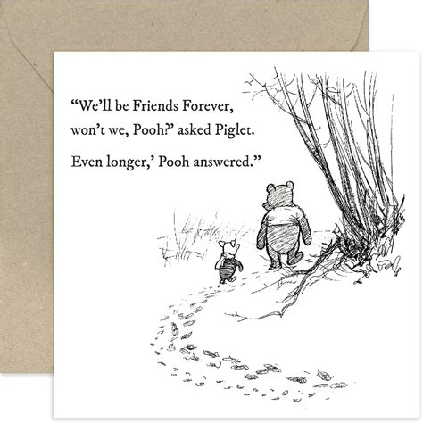 Cute Winnie The Pooh Card For Friends Birthday We Ll Be Friends Forever