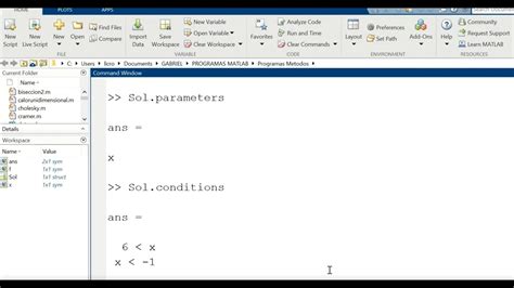 Solución De Ecuaciones E Inecuaciones En Matlab Youtube