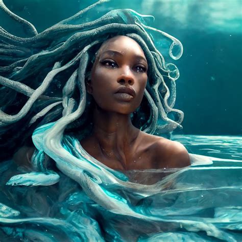 AI Art Created With Midjourney Black Mermaid Mermaid Art Black Women