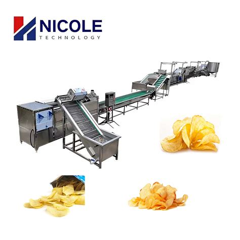 Fully Automatic Industrial Potato Chips Fries Machine Production Line