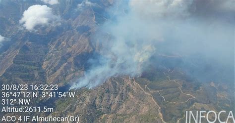 Gran Incendio Forestal En La Zona De Río Seco Alto En El Paraje Los