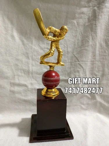 Golden Metal Cricket Batsman Trophy Shape Cup At Rs Piece In