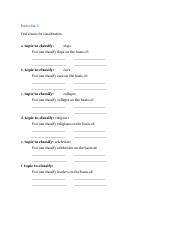 Basis Of Classification Updated Exercises 1 Pdf Exercise 1 Find A