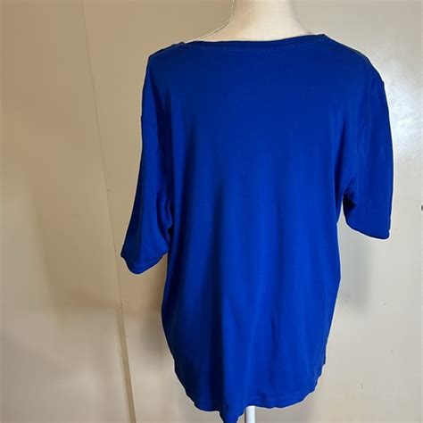 Chico S Tops Chicos Basic Vneck Blue Top Poshmark