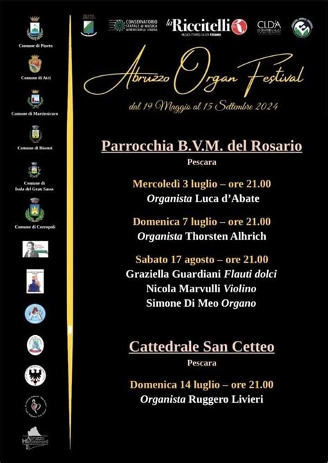 Abruzzo Organ Festival 2024 Appuntamenti Programma