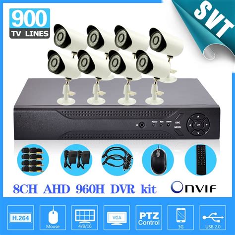 Security 8ch AHD L CCTV System CCTV 8 Channel 960h Dvr 900TVL IR Cut