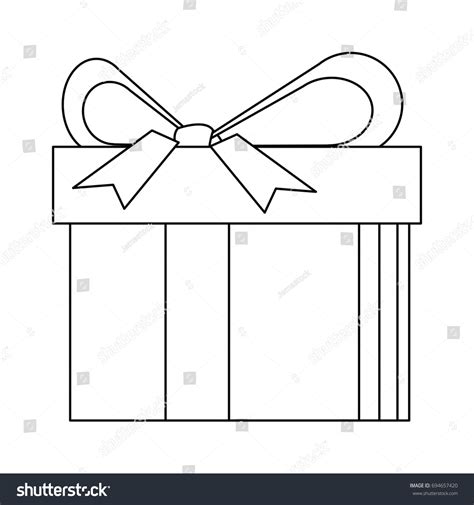 Gift Box Wrapped Bow Ribbon Shopping Stock Vector Royalty Free