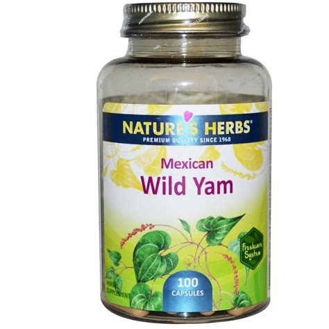 Natures Herbs Mexican Wild Yam Ñame Salvaje Mexicano 100 Cápsulas