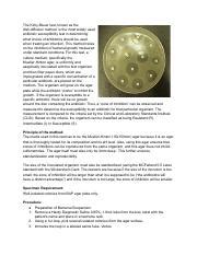 Lab Research Project Pdf The Kirby Bauer Test Known As The Disk