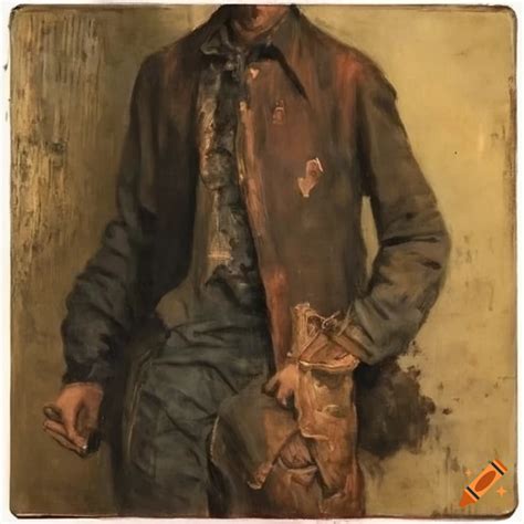 Frank Duveneck Tattered Dirty Clothing Man On Craiyon