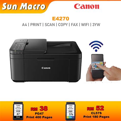 CANON PIXMA E4270 ALL IN ONE WIRELESS COLOR INKJET PRINTER ORI FULL