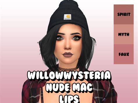The Sims Resource WillowWysteria Nude MAC Lips