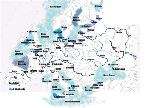 Morza Jeziora Rzeki Ciesniny Kanaly Europa