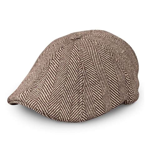 'The Peaky' Boston Scally Cap - Brown Herringbone - The Original Scally Caps | Boston Scally Co ...