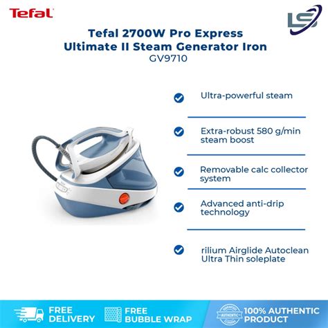 Tefal 2700W Pro Express Ultimate II Steam Generator Iron GV9710