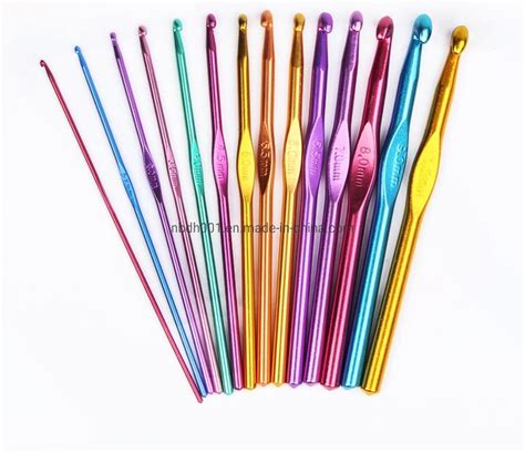 Multi Coloured Aluminum 2mm 10mm Handle Crochet Hooks Knitting Knit Needles China Crochet Hook