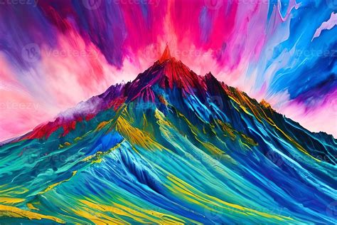 Abstract Mountain Painting Stock Photos, Images and Backgrounds for ...