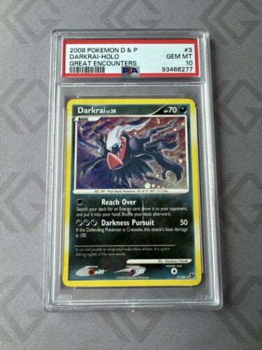 PSA 10 Darkrai 3 106 Great Encounters Holo Rare Pokemon Card 2008 Low