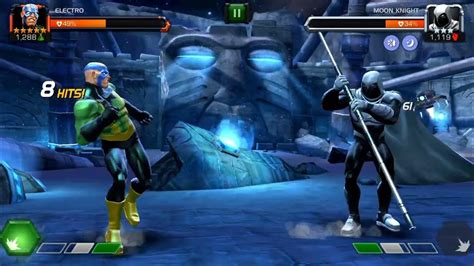 5 Star Electro Vs Moon Knight Fight Marvel Contest Of Champions Youtube