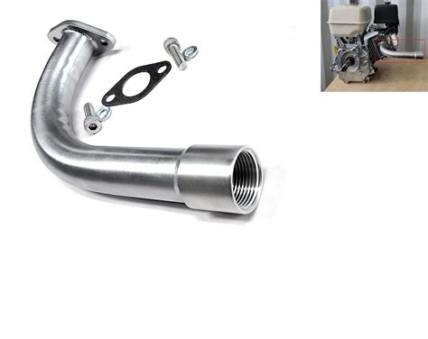 Exhaust Pipe With 1 Ss Female Thread For Predator 301cc 420cc Gx240