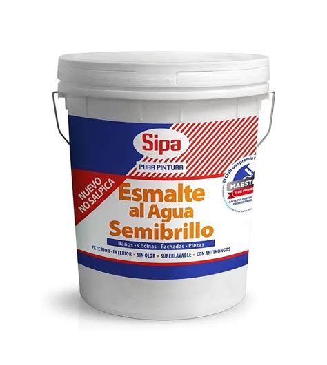 Esmalte Al Agua Sipa Semibrillo Bd Gl Blanco Socodima Cl