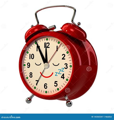 Funny Alarm Clock On White Background D Stock Image Illustration Of