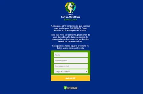 Ainda há vagas para o comitê organizador local da Copa América