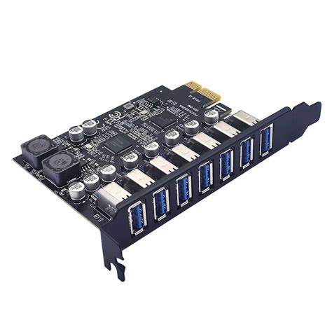 Maxbell PCIe 7 Ports USB3 2 Gen1 19Pin Expansion Card 5Gbps Desktop PC