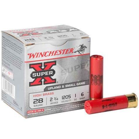 Winchester Super X 28 Gauge 2 34in 6 1oz Upland Shotshells 25