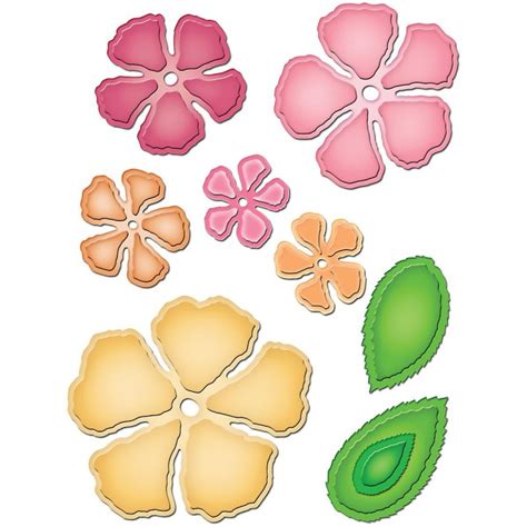 Matrice De D Coupe Fleur Rose Cr Ation Et Ses Feuilles Spellbinders