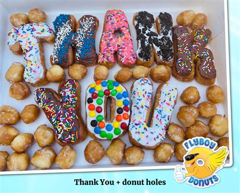 Thank You With 3 Dozen Donut Holes Flyboy Donuts