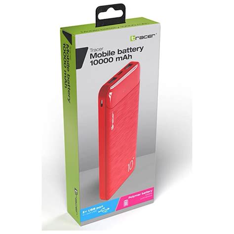 Tracer Powerbank 10000mah Slim RED Powerbanks TEL 203646