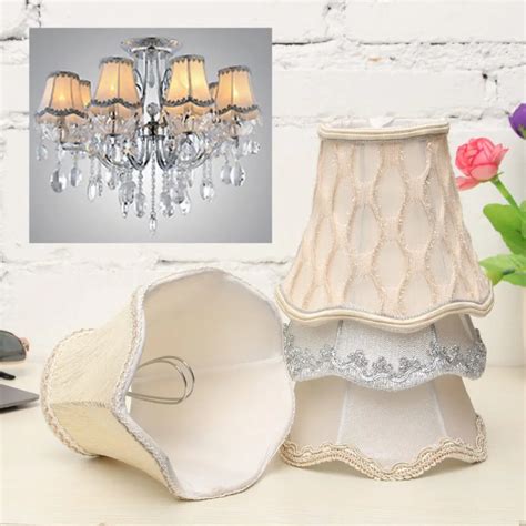 Vintage Small Lace Lamp Shades Textured Fabric Ceiling Chandelier Light