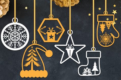 Laser Cut Christmas Decoration Bundle Graphic By Art Hub · Creative Fabrica