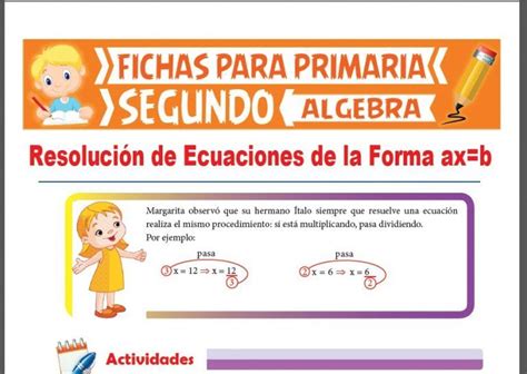 Actividades De Lgebra Para Segundo Grado De Primaria