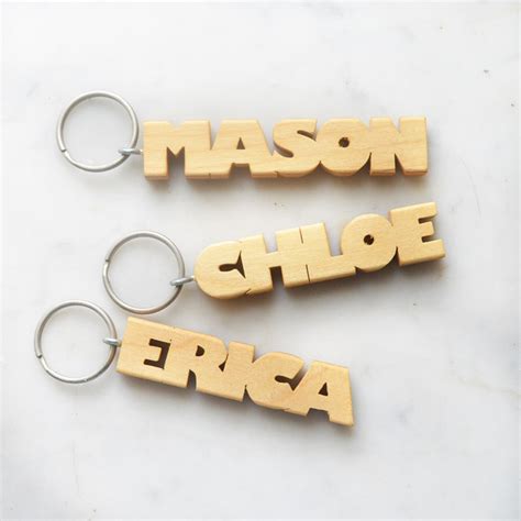 Personalized Keychains – Scrolling It Out Woodworks